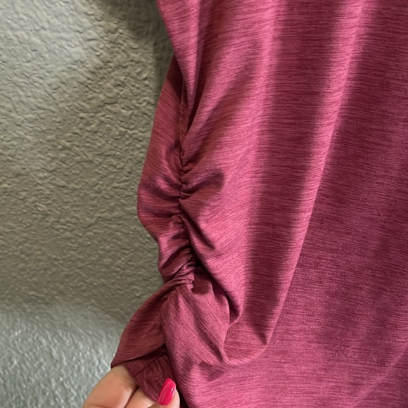 Torrid Active size 1 mauve top with side rushing - Picture 3 of 5